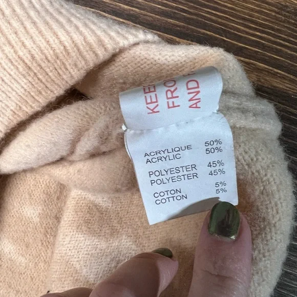 Women’s Cream Sweater Vest - Picture 4 of 4